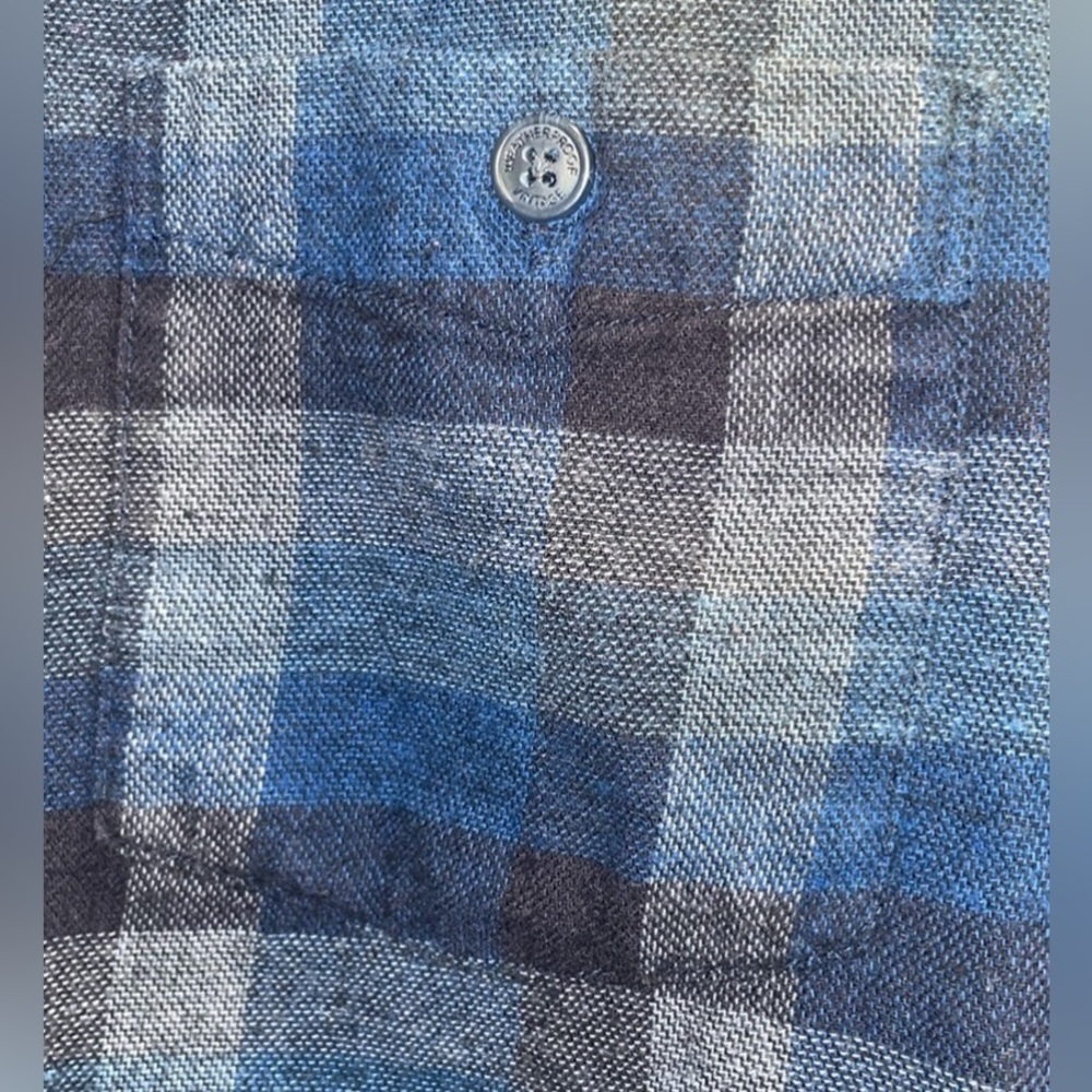 Preowned Original Weather Proof Vintage Flannel Size Medium Dark Blue Color. - Picture 4 of 12